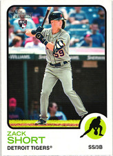 2022 Topps Heritage #626 Zack Short Detroit Tigers RC Rookie Baseball Card. rookie card picture