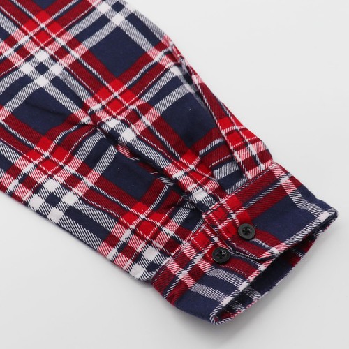 Men ' s 100% Cotton Plaid Flannel Shirt Long Sleeve Fashion Comfort Fit Pockets - Picture 17 of 95