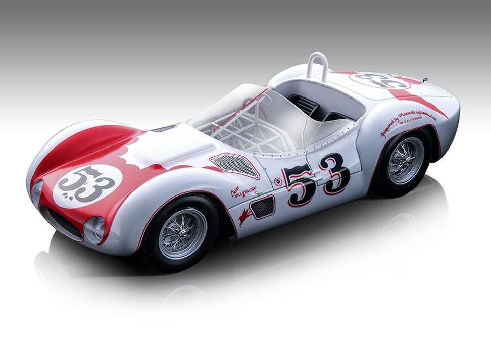 MASERATI BIRDCAGE TIPO 61 #53 WINNER GP RIVERSIDE 1960 1/18