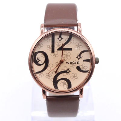 WECIN Watch Womens Bronze Tone Stainless Steel Big Floral  display picture 1