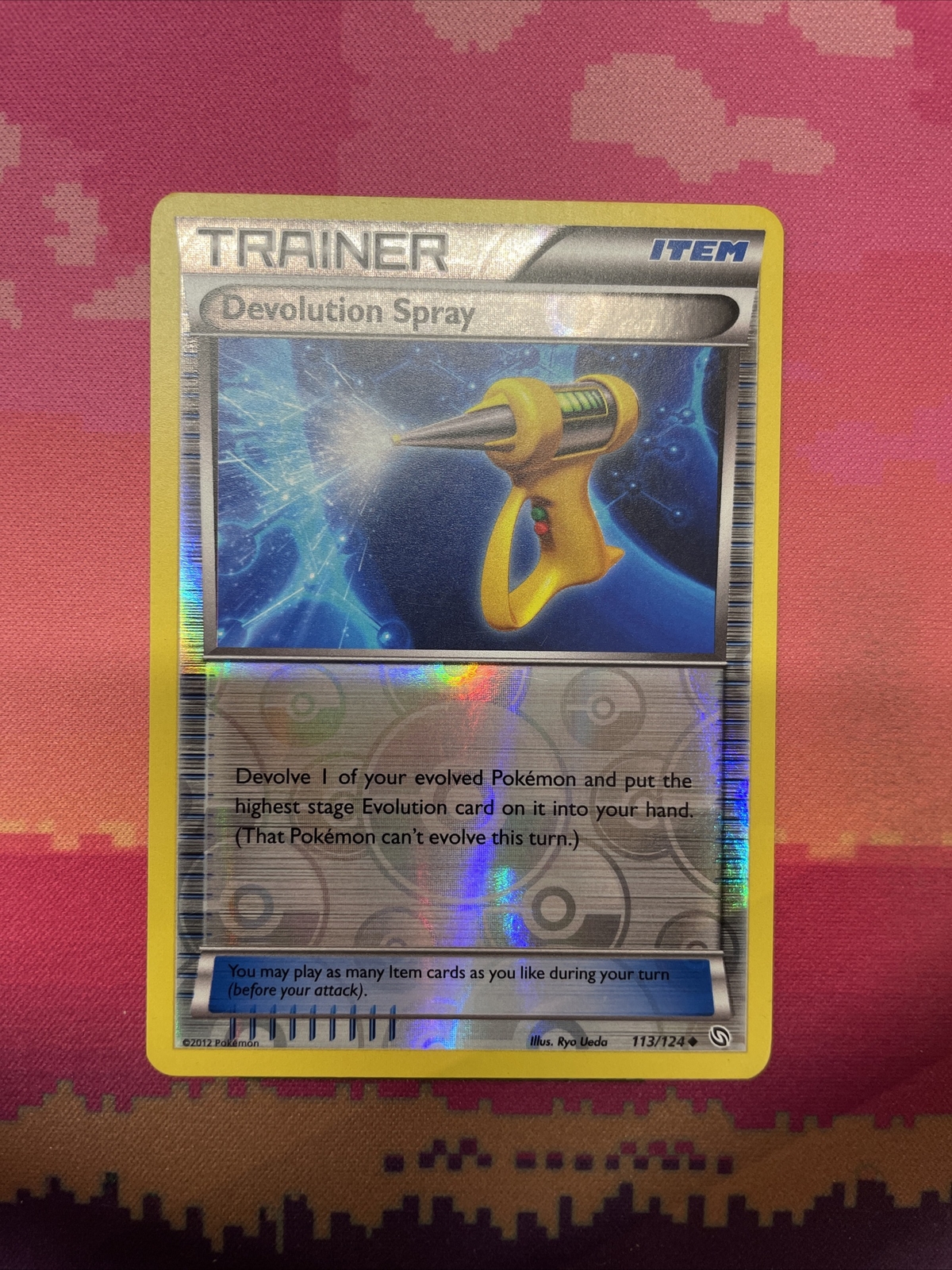 Pokemon Card Devolution Spray Dragons Exalted Reverse Holo 113/124 Near Mint