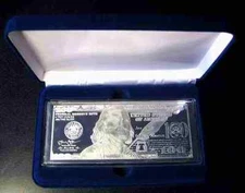 VELVET GIFT BOX FOR A  4oz SILVER  BAR ~ NICE PRESENTATION FOR A CURRENCY BAR !!