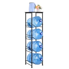 ETELI 5 Gallon Water Jug Holder 4 Tier Gallon Water Bottle Holder with Storag...