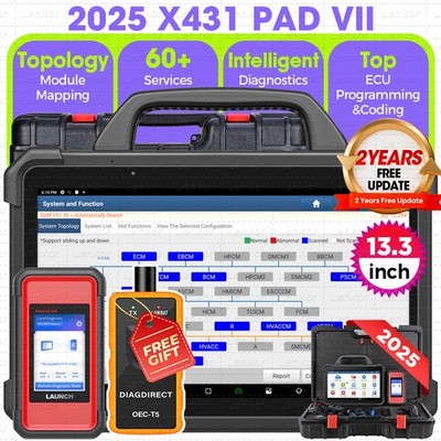 2025 LAUNCH X431 PAD VII ELITE PAD 7 Pro Car Diagnostic Scanner Key Programming