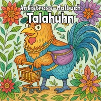 Antistress Malbuch Erwachsene Talahuhn Design 50 Seiten Entspannung KreativitäT