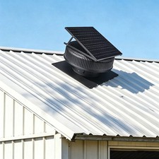12" Adjustable Solar Roof Vent Fan,Dual Power Attic Exhaust Fan with Remote