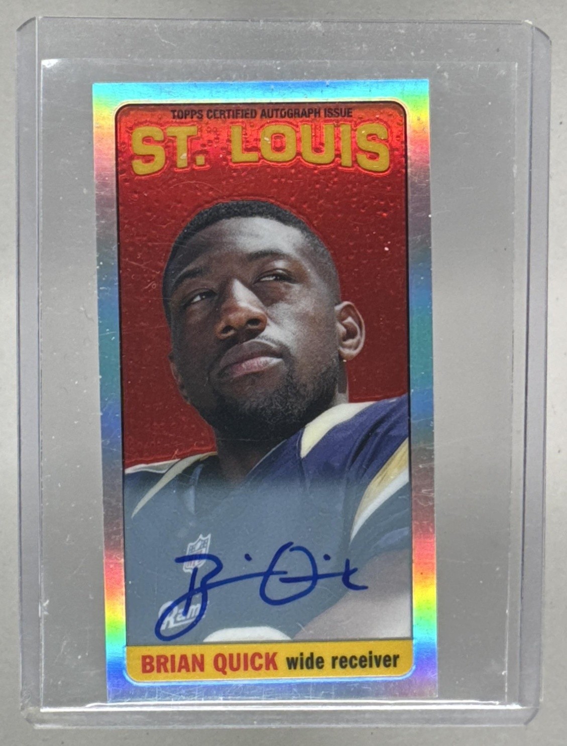 Brian Quick Topps Chrome 1965 Inserts #22 Refractor Autograph
