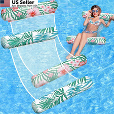 Pool Floats Adult, 2 Pack Inflatable Floats, 4-in-1 Large, Multicolor
