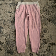 Victoria's Secret PINK Sweatpants Womens M Pink White Logo Campus Joggers
