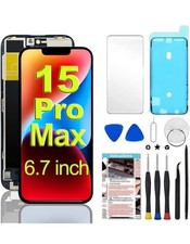 For iPhone 15 Pro Max LCD Touch Screen Replacement 6.7  3D Tools Tempered Glass
