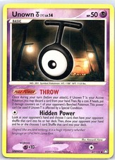 Unown [T] 67/123 Uncommon Mysterious Treasures Pokemon Damaged