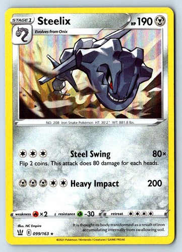 Steelix 99/163 Battle Styles Holo Pokemon NM