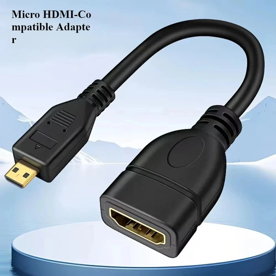 4K 60Hz Micro HDMI to HDMI Cable for Raspberry Pi 5/4 Hero 7 6 A6000 Camera HDTV - Image 2 of 4