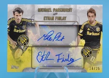 2015 Topps Apex MLS Michael Parkhurst Ethan Finlay Dual Auto Columbus Crew /25