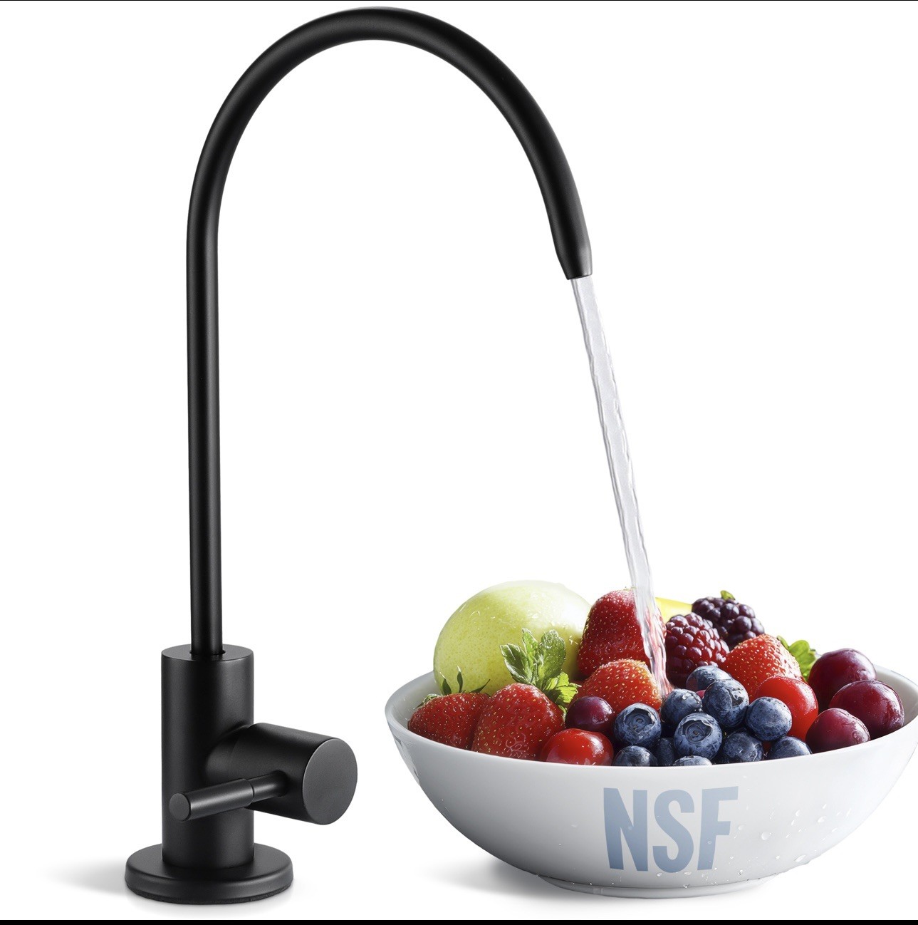 KES Matte Black Kitchen Faucets, NSF Certified Lead-Free, Stainless Steel 