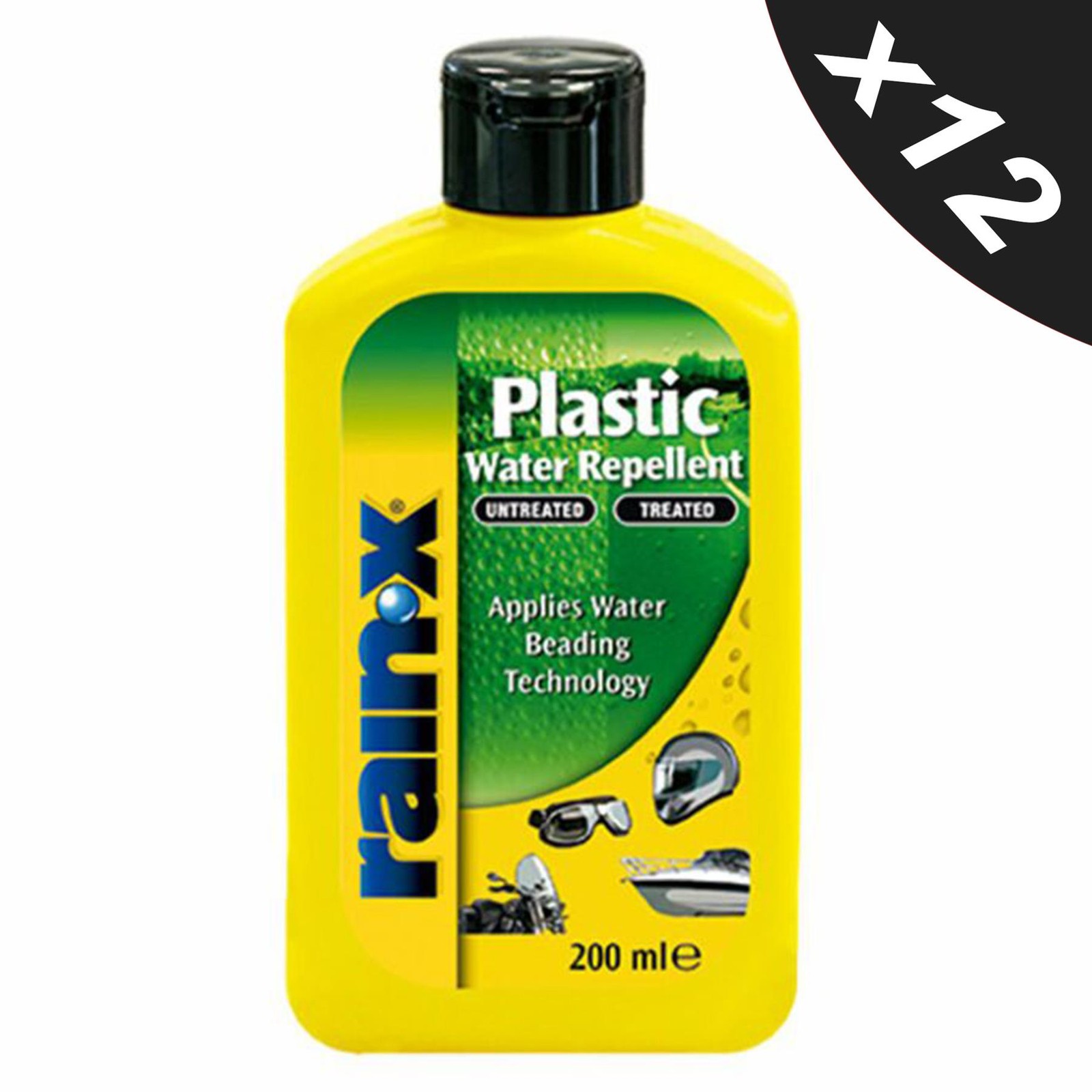 12x Rain-X Rain Repellent Hydrophobic Plastic Treatment - 200 ml Water Repellent