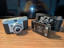 1950 Vintage Camera Lot Of 2 Spartus "35"mm 1930 Agfa Billy Record Glack 6.9