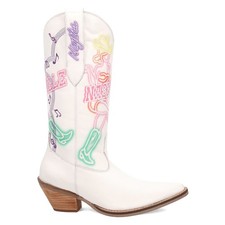 Dingo Nashville Nights White Leather Cowboy Boots — listing 5