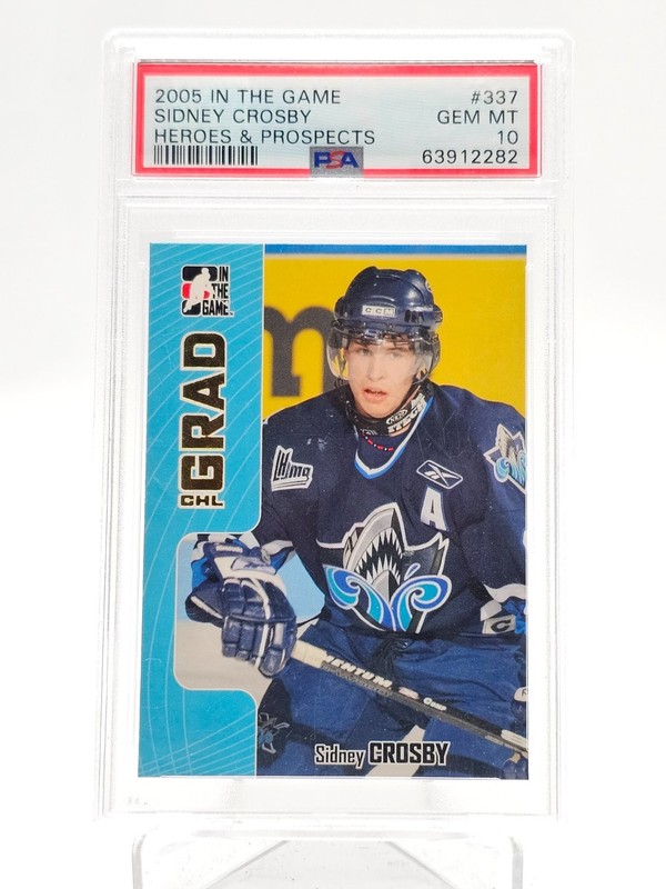 SIDNEY CROSBY 2005-06 IN THE GAME HEROES & PROSPECTS CHL GRAD RC PSA 10 Q3713