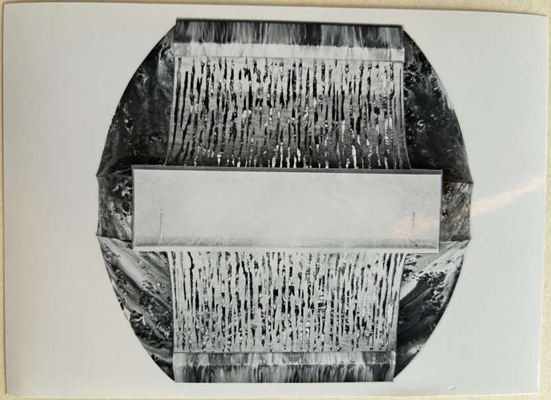 Postcard: Time Piece by Larry Junkins, 1977 UW-Madison faculty exhibit, 10'x10'