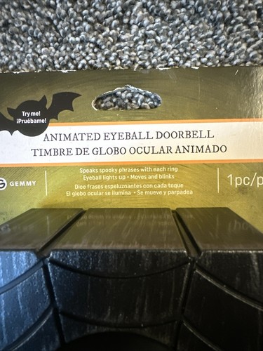 Animated Eyeball Doorbell Spider Halloween Decoration - Picture 2 of 4