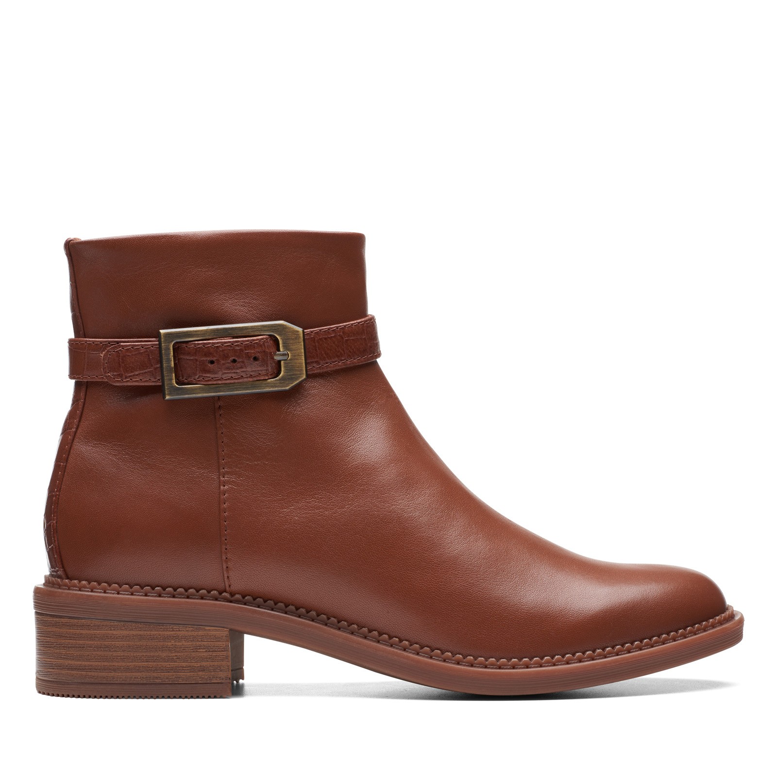 Clarks Maye Grace 26174350 Womens Brown Leather Zipper Ankle & Booties Boots 11