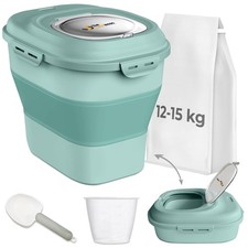 New Dog Food Storage Container 30-35 lb, Airtight Collapsible Cute with Wheels