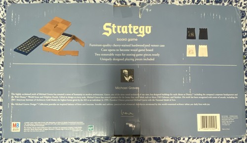 Vintage Michael Graves Stratego Board Game NOS Cherry Hardwood & Veneer Case - Bild 2 von 14