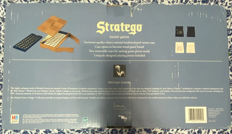 Vintage Michael Graves Stratego Board Game NOS Cherry Hardwood & Veneer Case - Image 2 of 4