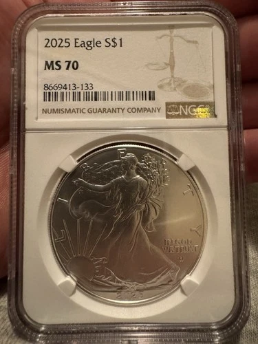 2025 American Silver Eagle – NGC MS70 – 1 Oz Silver