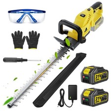 22'' Cordless Hedge Trimmer - 2x4.0AH Batteries  Charger, SK5 Dual-Action Bl...
