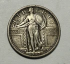 1917 TYPE 1 STANDING LIBERTY QUARTER VF-XF