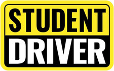 1 2 3 4 Pack Student Driver Sticker Magnet for Car, Weather-Resistant, Reflec...
