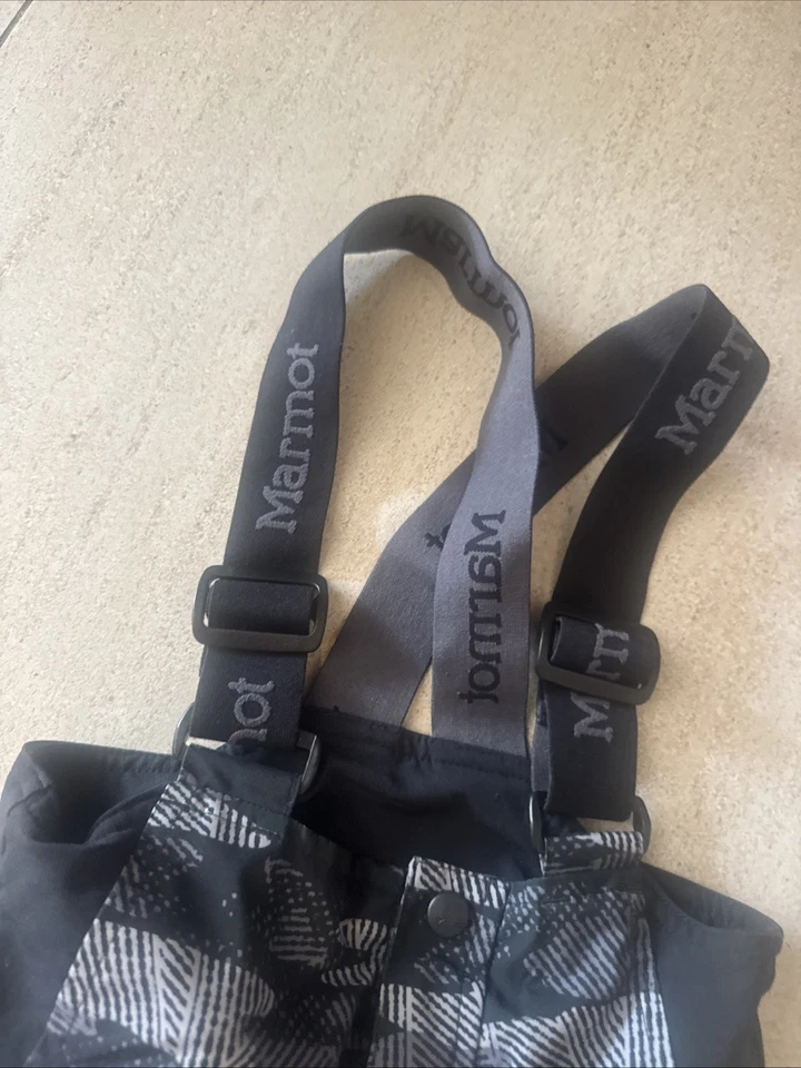 Baberos de nieve Marmot pantalones de tabla de esquí niños M azul crecer una pulgada bolsillos niños niñas Foto 2 de 2