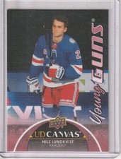 2021/22 UPPER DECK SERIES 2 NILS LUNDKVIST CANVAS YOUNG GUNS PARALLEL RC #C227