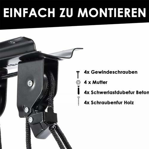 Sollevatore per bicicletta con supporto a soffitto fino a 60 kg Bike-Lift e-bike sollevatore a soffitto bicicletta DE - Foto 10 di 15