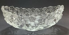 Serving Bowl Banana Oval Crystal Mikasa Carmen Walther Germany Flowers Leaves