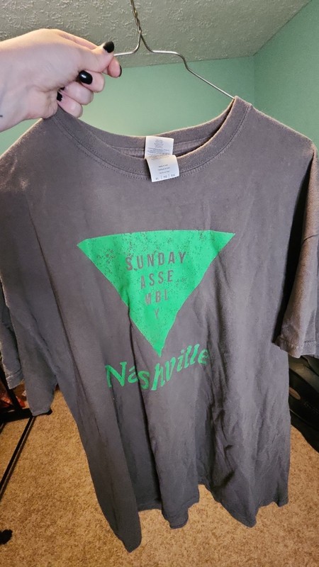 Sunday Assembly Nashville Graphic Tee XL Gray Inspirational Community Shirt