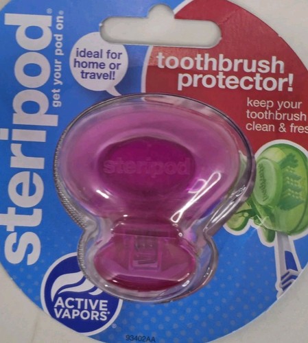 Steripod Clip-On Toothbrush Protector- 6 Different Color Single Protectors - Picture 11 of 14
