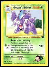 GIOVANNI'S NIDORINO - Ken Sugimori-Pokemon 45/132 G2 Gym Challenge-Unlimited LP on eBay
