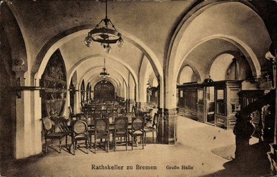 Postcard Hanseatic city of Bremen, Rathskeller zu Große Halle - 5045869