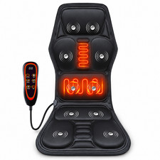 Massage Seat Cushion 10 Vibration Nodes Heated Back Pad Home Car Office Chair Massage Seat Cushion 10 Vibration Nodes Heated Back Pad Home Car Office Chair