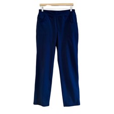 Lands' End Women's Navy Blue Casual Knit M/T Medium Tall Straight Leg Pants