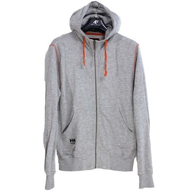 HELLY HANSEN Mens Jumper Size S Hooded Hoodie Grey Full Zip