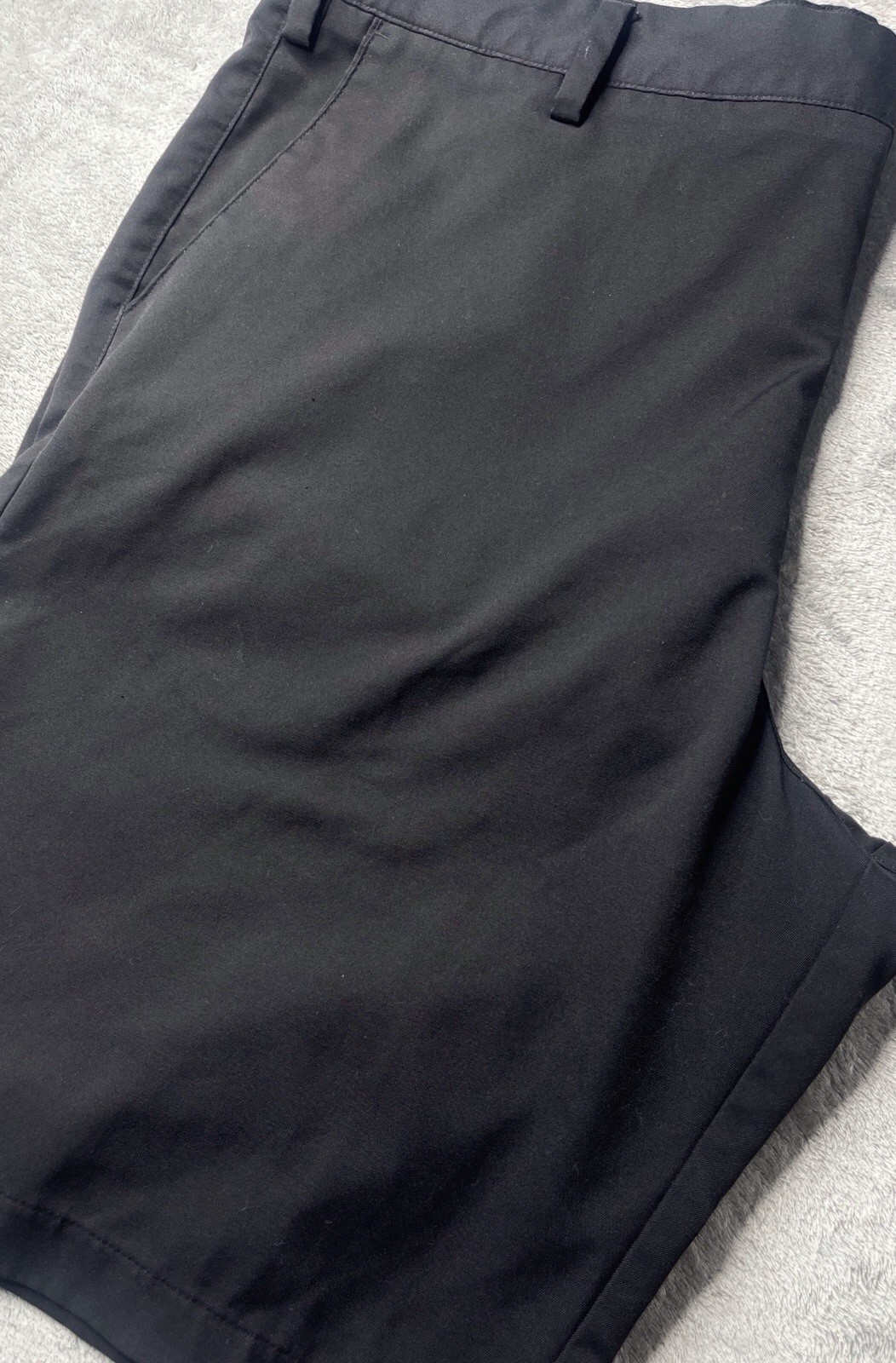 Adidas Shorts Mens Size 40 Black Golf Casual Slash Pockets Flat Front Chino