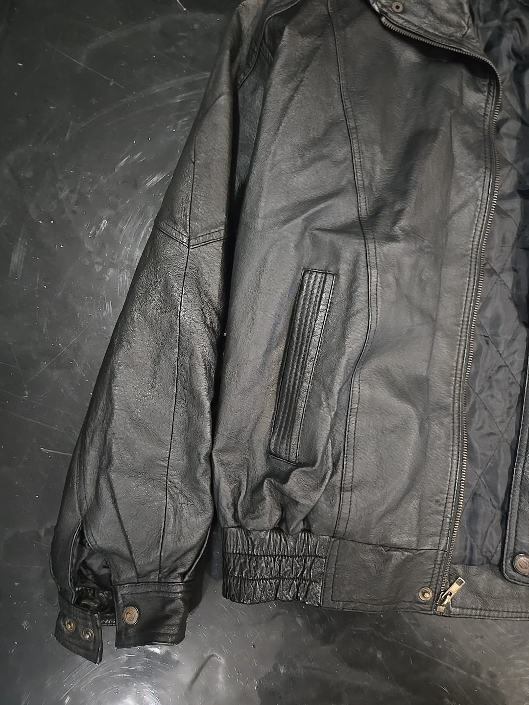 Vintage Basic Equipment Leather Jacket Extra Larg… - image 4