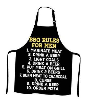 Barbeque Rules For Men BBQ Cooking Funny Novelty Apron Multi Lf261