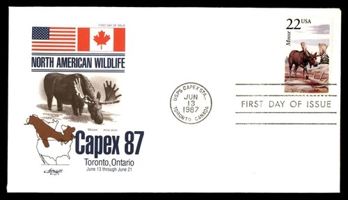 Mayfairstamps Canada FDC 1987 Moose artmaster First Day Cover aax_28469