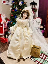 Vintage Seymour Mann Connoisseur Collection ‘92 Porcelain Doll Melissa Bride 17”