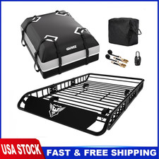 Universal Roof Rack Cargo Carrier Basket Suv Top Luggage Holder Waterproof Bag